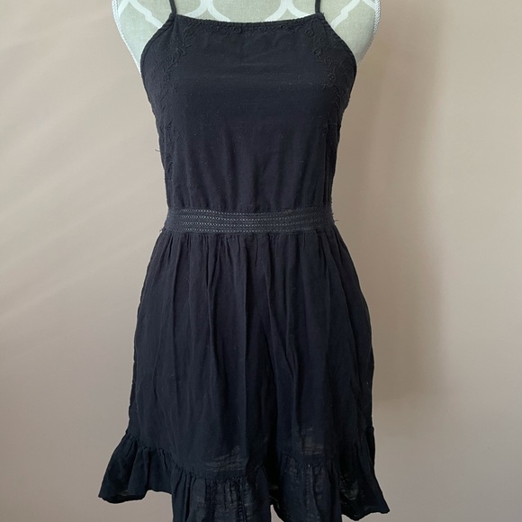 Black summer cotton on dress - Picture 1 of 7